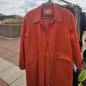 Michael Kors Women's Bold Orange Trench Coat